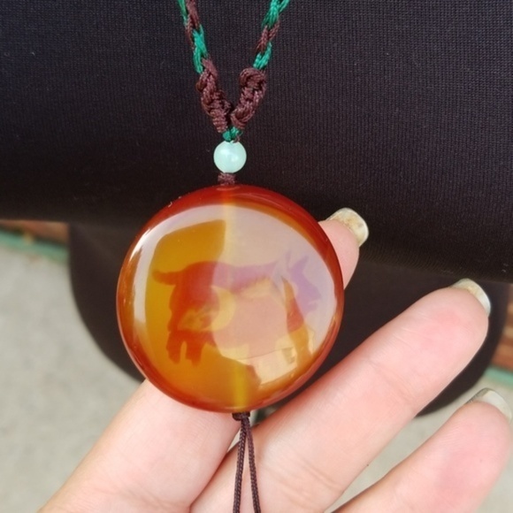 Mythical 2 sided agate necklace - Picture 4 of 8